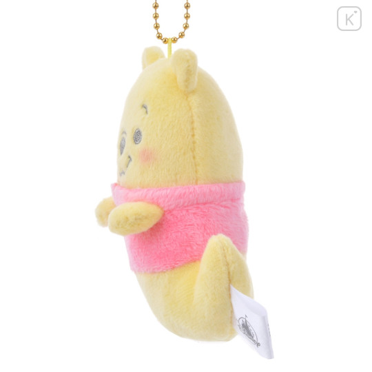 Japan Disney Store Fluffy Plush Keychain - Pooh / Halloween Ghost - 2