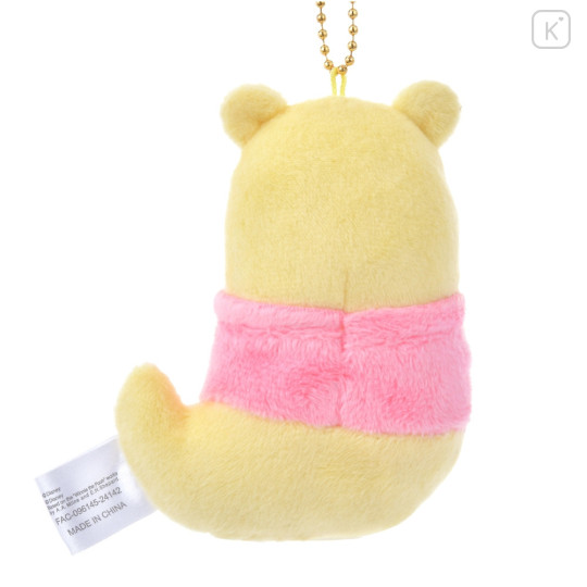 Japan Disney Store Fluffy Plush Keychain - Pooh / Halloween Ghost - 3