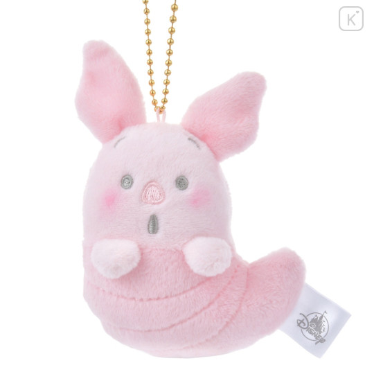 Japan Disney Store Fluffy Plush Keychain - Piglet / Halloween Ghost - 1