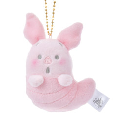 Japan Disney Store Fluffy Plush Keychain - Piglet / Halloween Ghost