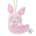 Japan Disney Store Fluffy Plush Keychain - Piglet / Halloween Ghost - 1