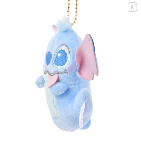 Japan Disney Store Fluffy Plush Keychain - Stitch / Halloween Ghost - 2