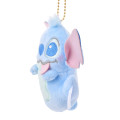 Japan Disney Store Fluffy Plush Keychain - Stitch / Halloween Ghost - 2