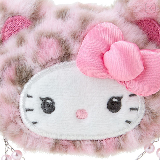 Japan Sanrio Original Face-shaped Hair Clip - Hello Kitty : Leopard Bear Pink - 3