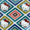 Japan Sanrio Kutani Ware Small Plate - Hello Kitty / Diamond Pattern - 4