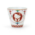 Japan Sanrio Kutani Ware Mini Sake Cup - Hello Kitty / Pendant Pattern - 1