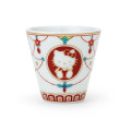 Japan Sanrio Kutani Ware Mini Sake Cup - Hello Kitty / Pendant Pattern - 2