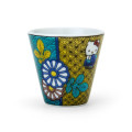 Japan Sanrio Kutani Ware Mini Sake Cup - Hello Kitty / Blue Chrysanthemum - 2