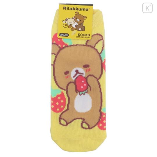 Japan San-X Socks - Rilakkuma / Love Strawberry - 1