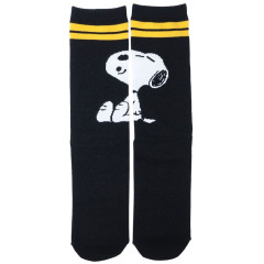 Japan Peanuts Crew Socks - Snoopy / Relax Black