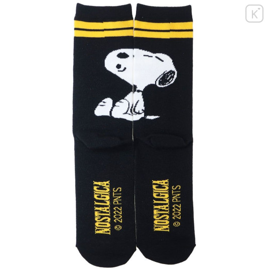 Japan Peanuts Crew Socks - Snoopy / Relax Black - 2