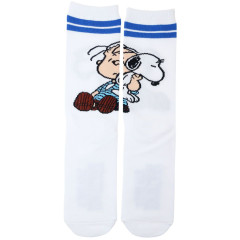 Japan Peanuts Crew Socks - Snoopy / Charlie White