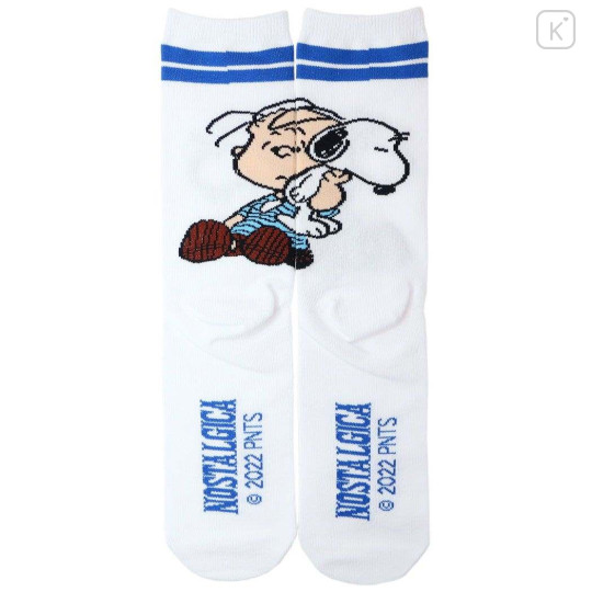 Japan Peanuts Crew Socks - Snoopy / Charlie White - 2