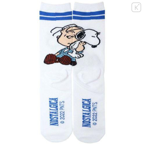 Japan Peanuts Crew Socks - Snoopy / Charlie White - 3