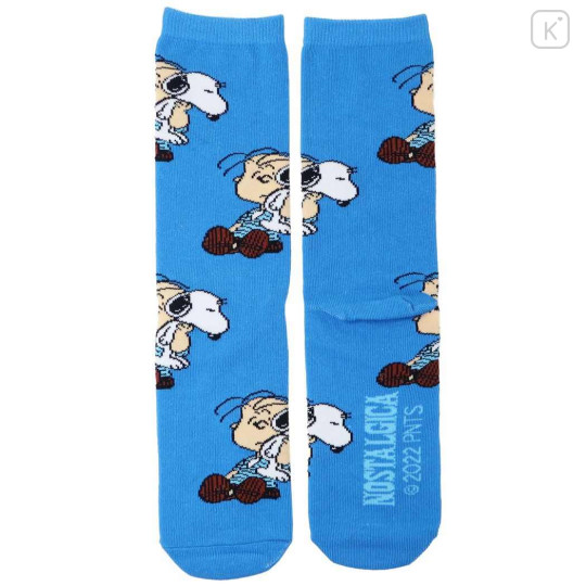 Japan Peanuts Crew Socks - Snoopy / Charlie Blue - 1