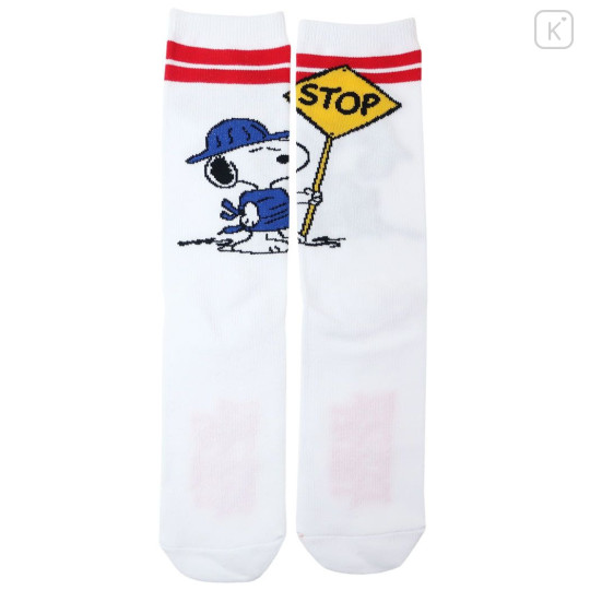 Japan Peanuts Crew Socks - Snoopy / Stop White - 1