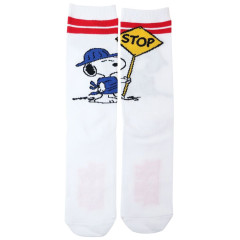 Japan Peanuts Crew Socks - Snoopy / Stop White