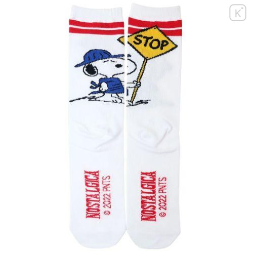 Japan Peanuts Crew Socks - Snoopy / Stop White - 3