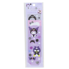 Japan Sanrio Frame Deco Sticker - Badtz-maru & Kuromi