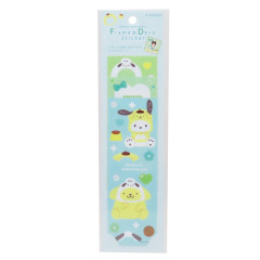 Japan Sanrio Frame Deco Sticker - Pochacco & Pompompurin / Green