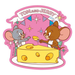 Japan Tom and Jerry Vinyl Sticker - Happy Holidays With Cheese / Fine Dining