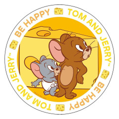 Japan Tom and Jerry Vinyl Sticker - Happy Holidays With Cheese / Be Happy Caution