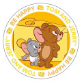 Japan Tom and Jerry Vinyl Sticker - Happy Holidays With Cheese / Be Happy Caution - 1