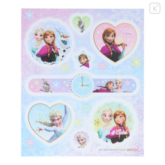 Japan Disney Body Sticker - Anna & Elsa / Heart Watch - 3