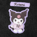 Japan Sanrio Fluffy Mini Tote Bag - Kuromi / Black Hoodie - 4