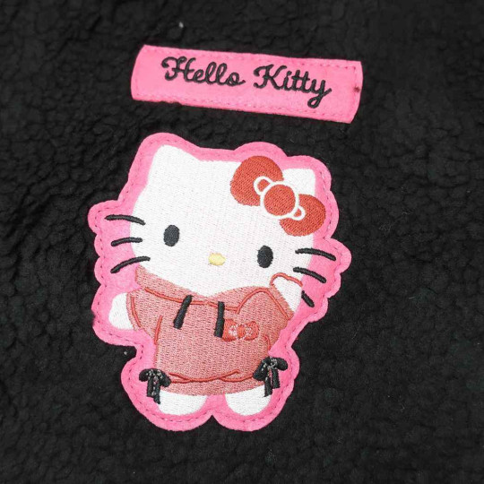 Japan Sanrio Fluffy Mini Tote Bag - Hello Kitty / Hoodie - 2