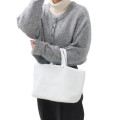 Japan Sanrio Fluffy Mini Tote Bag - Cinnamoroll / Hoodie - 4