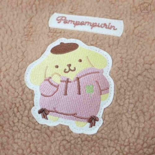 Japan Sanrio Fluffy Mini Tote Bag - Pompompurin / Hoodie - 4