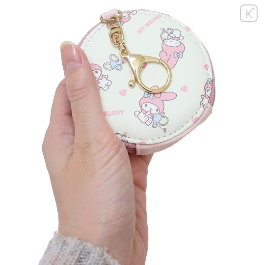 Japan Sanrio Round Mini Pouch - My Melody / Friend - 2