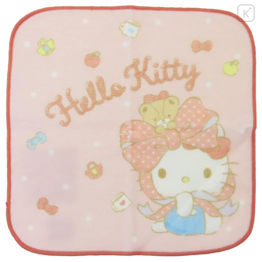 Japan Sanrio Mini Towel - Hello Kitty / Big Ribbon - 1