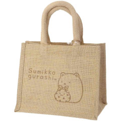 Japan San-X Jute Mini Tote Bag - Sumikko Gurashi / Shirokuma & Furoshiki