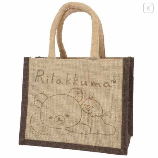 Japan San-X Jute Mini Tote Bag - Kiiroitori & Rilakkuma - 1