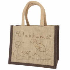 Japan San-X Jute Mini Tote Bag - Kiiroitori & Rilakkuma