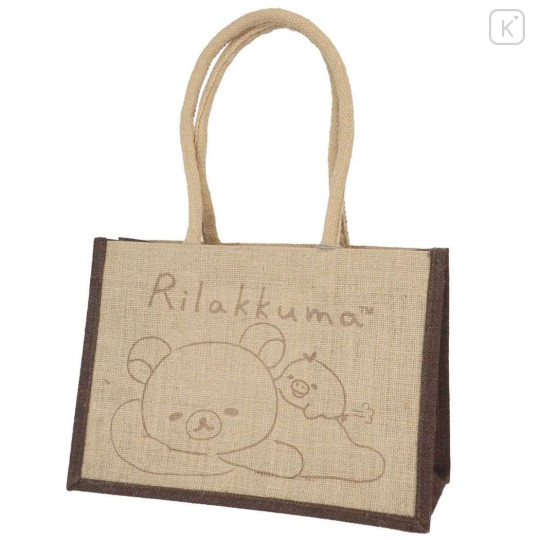 Japan San-X Jute Tote Bag - Kiiroitori & Rilakkuma - 1