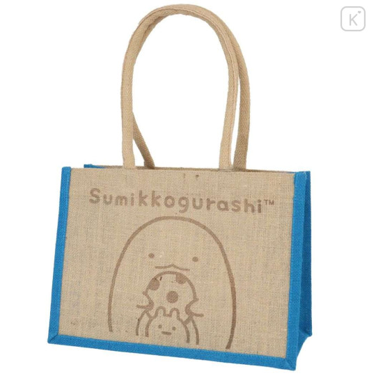 Japan San-X Jute Tote Bag - Sumikko Gurashi / Tokage & Nisetsumuri - 1