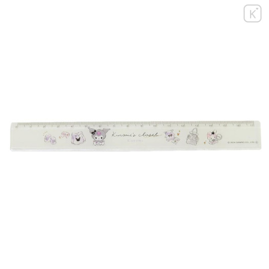 Japan Sanrio 17cm Ruler - Kuromi / Closet - 1