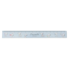 Japan Peanuts 17cm Ruler - Snoopy / Food Time Blue