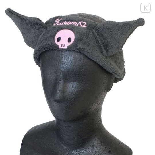 Japan Sanrio Hair Band - Kuromi : Pink Name - 3