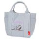 Japan Peanuts Mini Tote Bag - Snoopy / Reading Grey