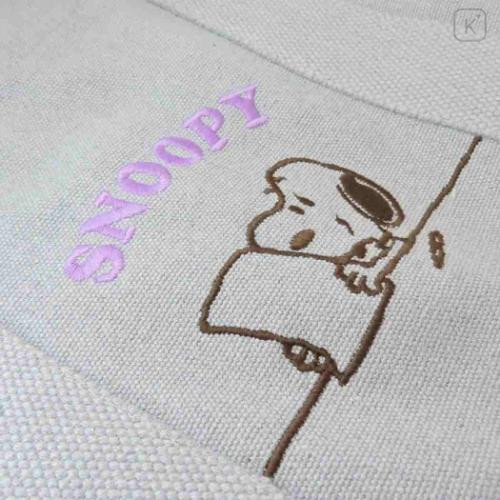 Japan Peanuts Mini Tote Bag - Snoopy / Reading Grey - 5