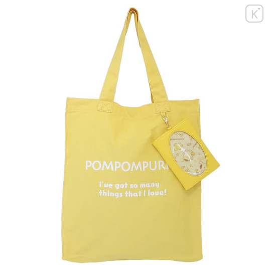 Japan Sanrio Tote Bag & Multi Case - Pompompurin / Yellow - 1