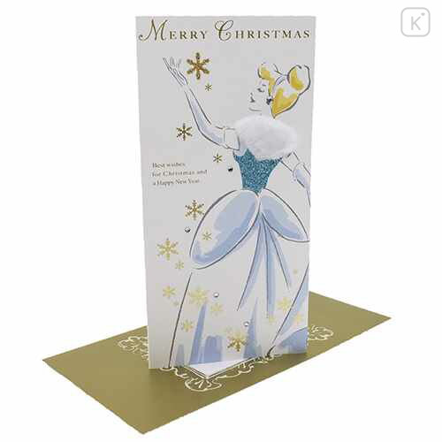 Japan Disney 3D Greeting Card - Cinderella / Christmas - 1