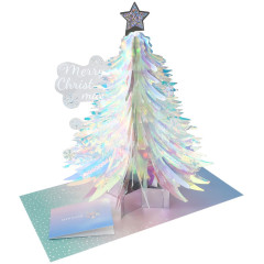 Japan 3D Greeting Card - Christmas Tree White Aurora