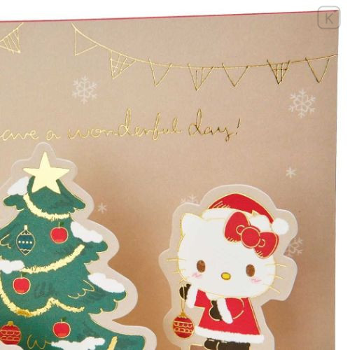 Japan Sanrio 3D Greeting Card - Hello Kitty / Christmas Santa - 4