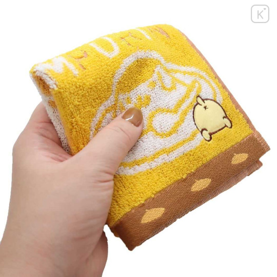 Japan Sanrio Mini Towel Jacquard Handkerchief - Pompompurin / Pudding Dessert - 3