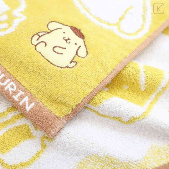 Japan Sanrio Mini Towel Jacquard Handkerchief - Pompompurin / Pudding Dessert B - 2